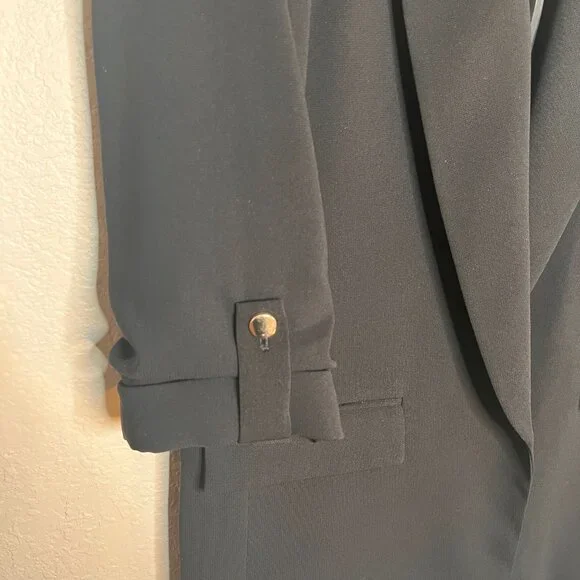 ZARA Blazer with Rolled Up Sleeves Black size M - Picture 6 of 8
